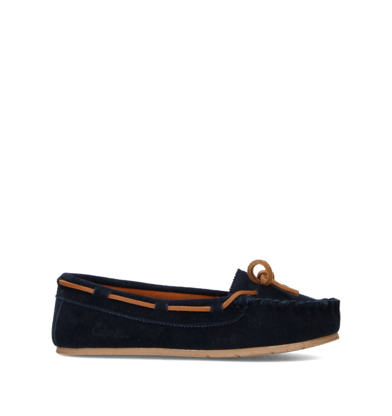 CLARKS Mocassino donna blu in suede