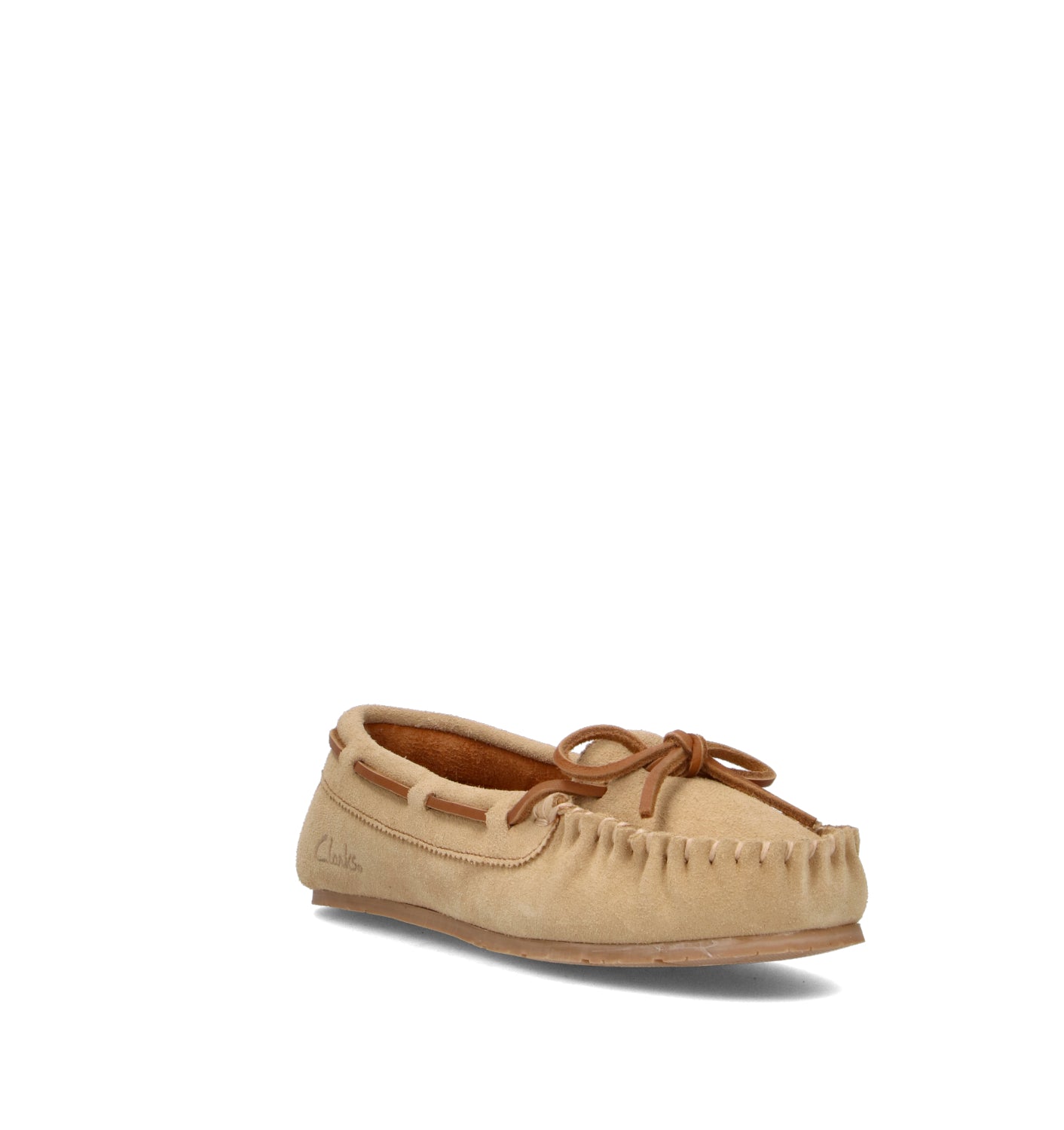 CLARKS Mocassino donna beige in suede