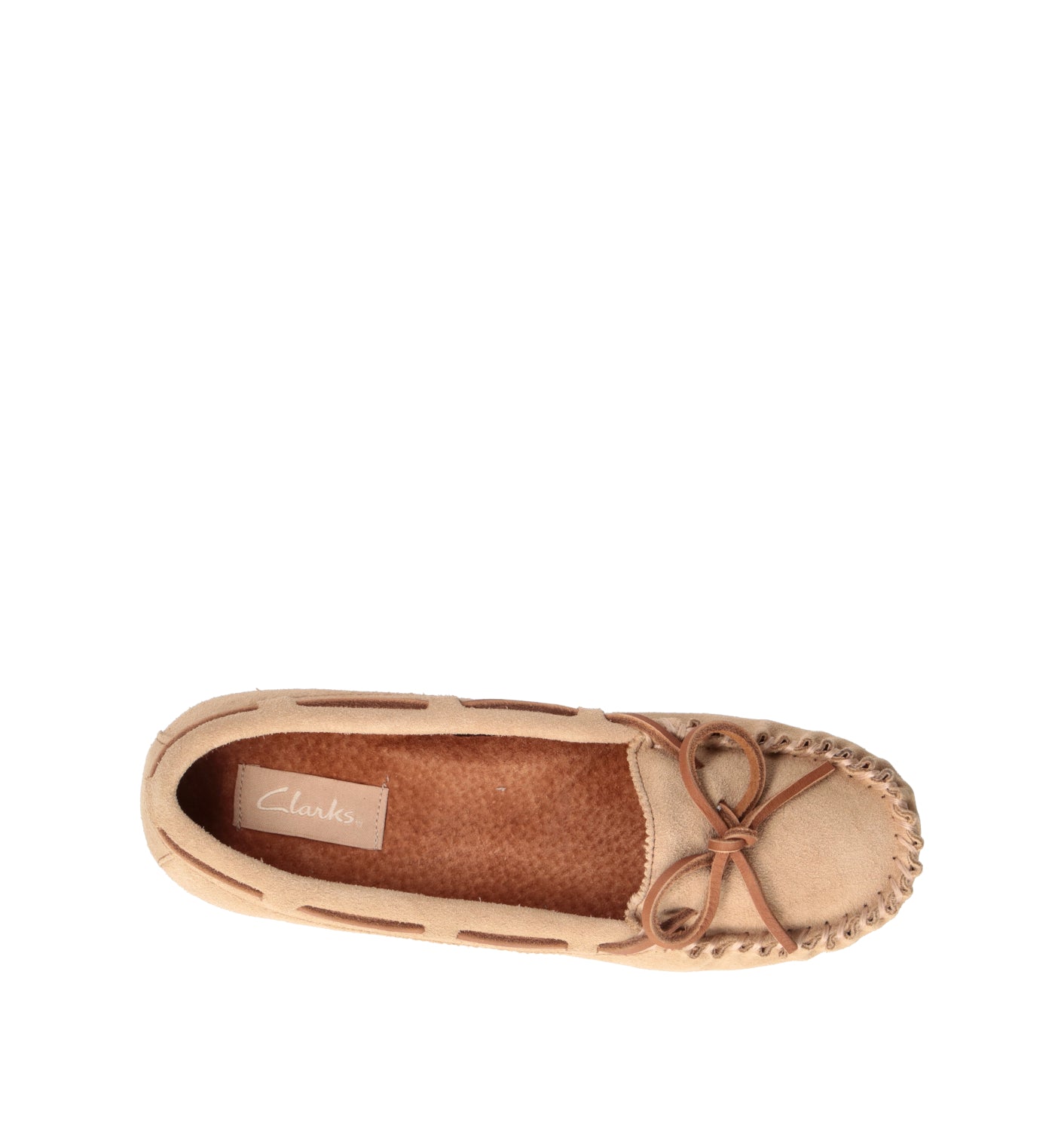 CLARKS Mocassino donna beige in suede