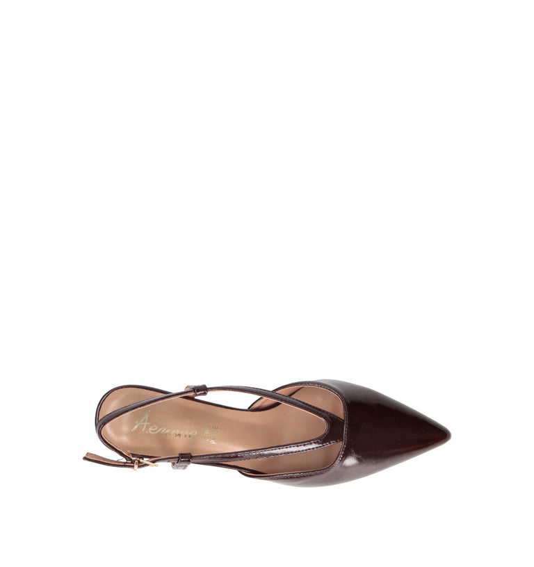 A.ENNIE Slingback donna testa di moro