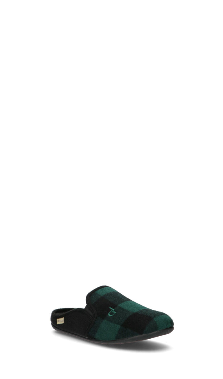 GRUNLAND Ciabatta uomo nera/verde