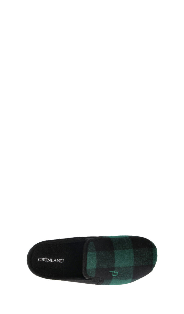 GRUNLAND Ciabatta uomo nera/verde
