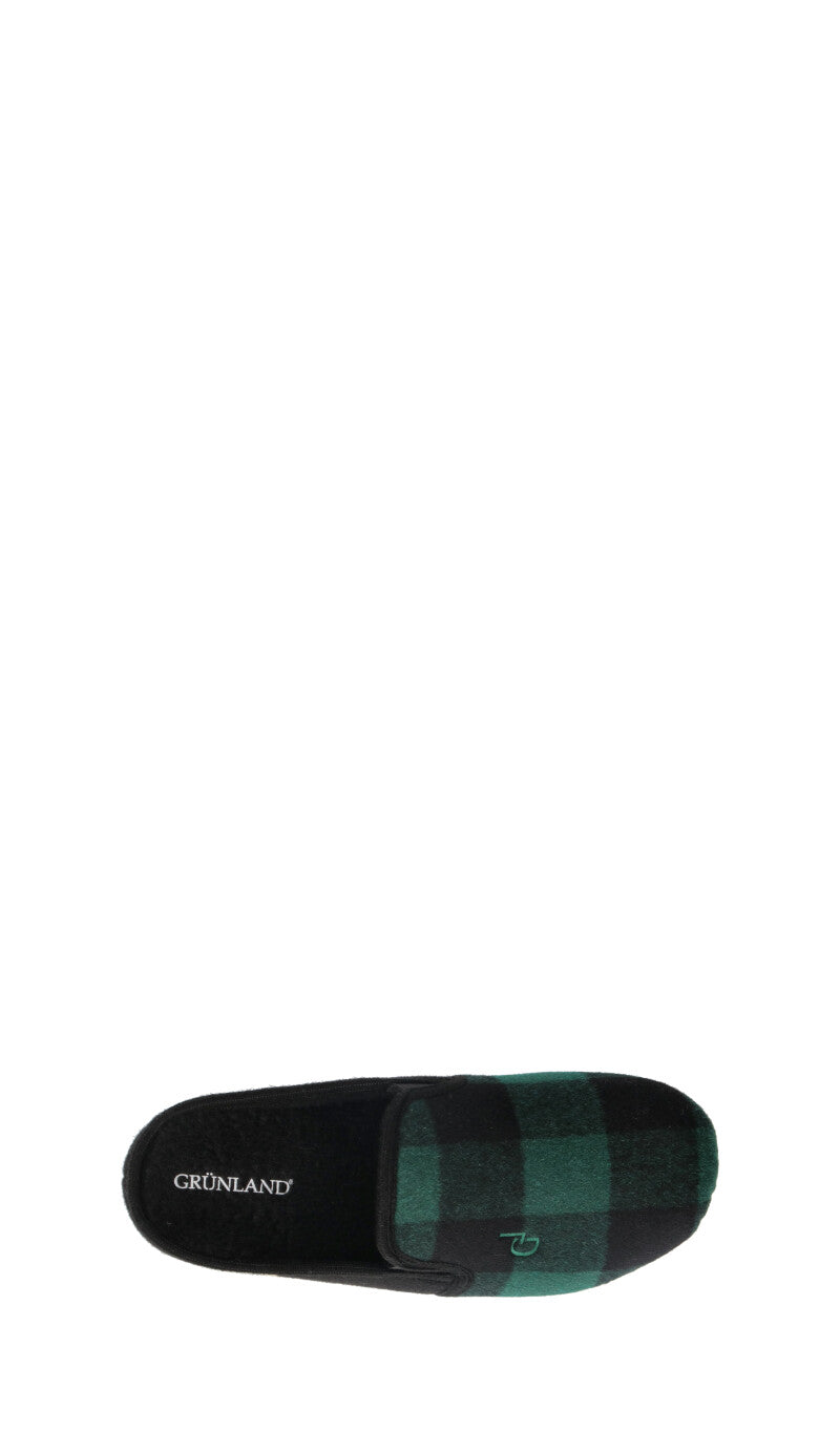 GRUNLAND Ciabatta uomo nera/verde
