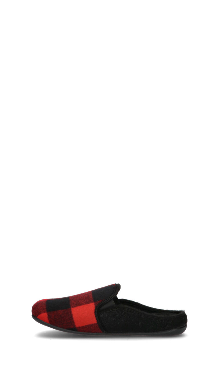GRUNLAND Ciabatta uomo nera/rossa
