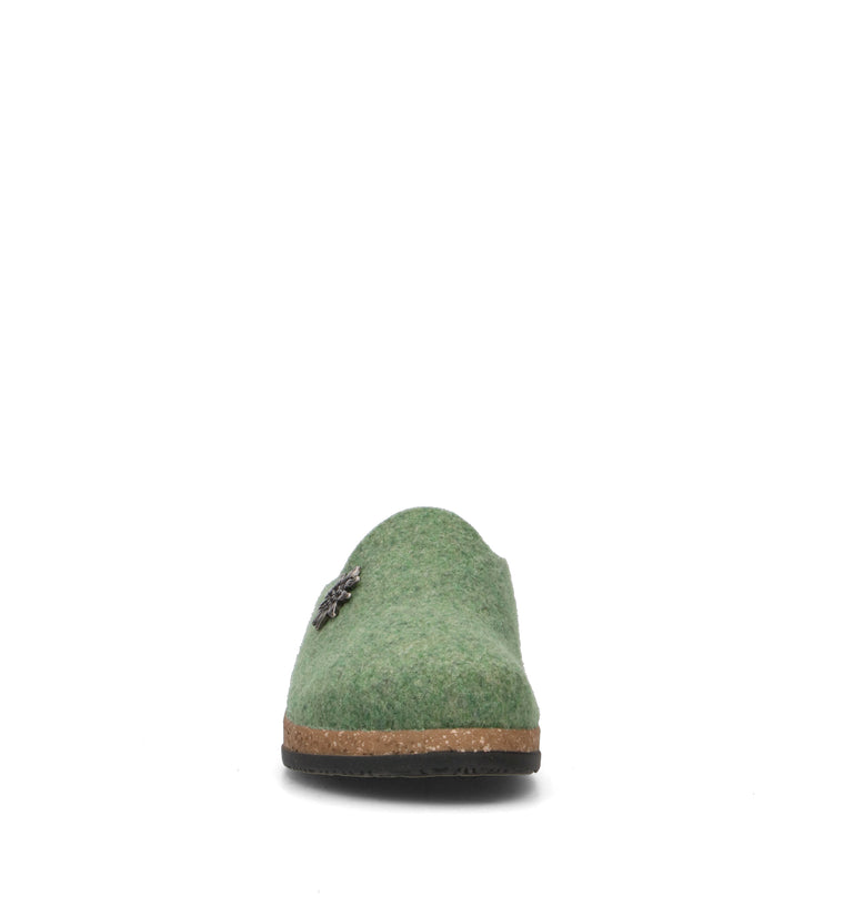 LE TIROLESI Pantofola donna verde