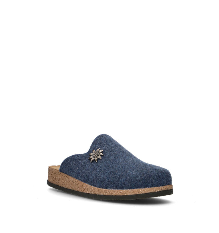 LE TIROLESI Pantofola donna blu