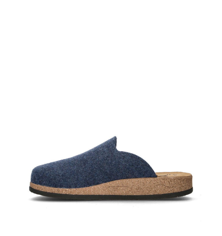 LE TIROLESI Pantofola donna blu