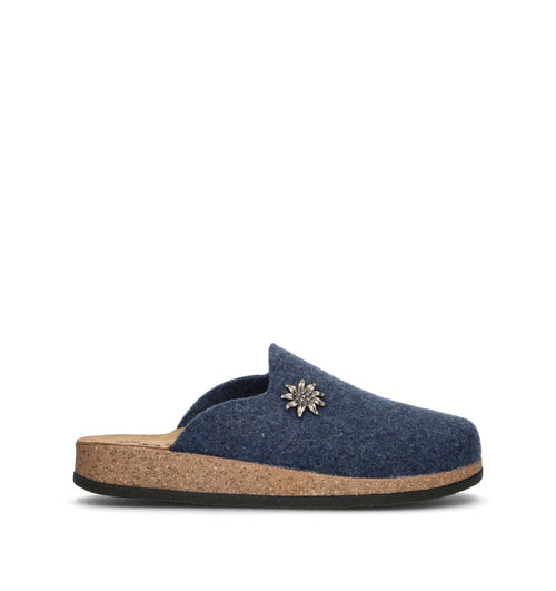LE TIROLESI Pantofola donna blu