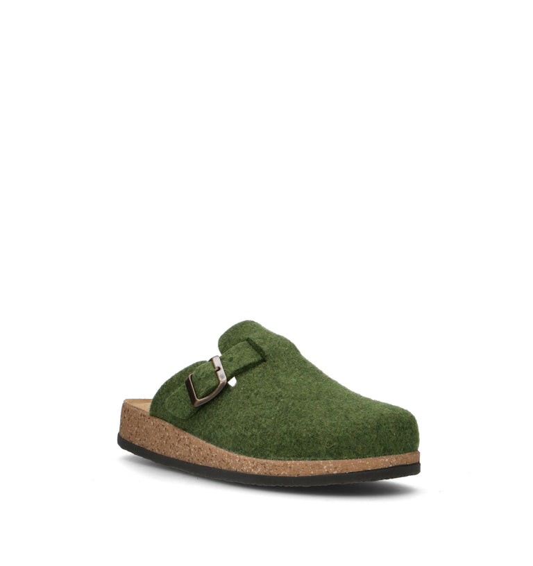 LE TIROLESI Pantofola donna verde