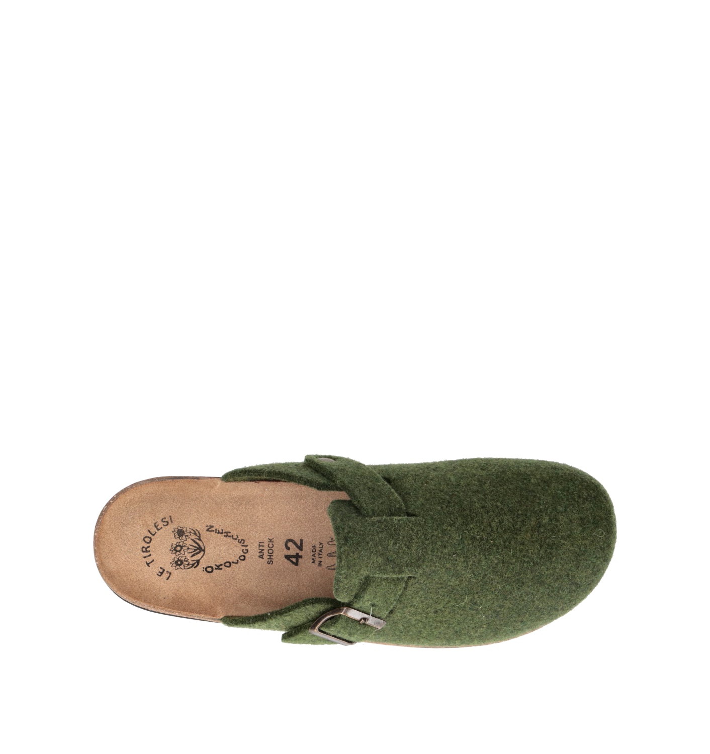 LE TIROLESI Pantofola donna verde