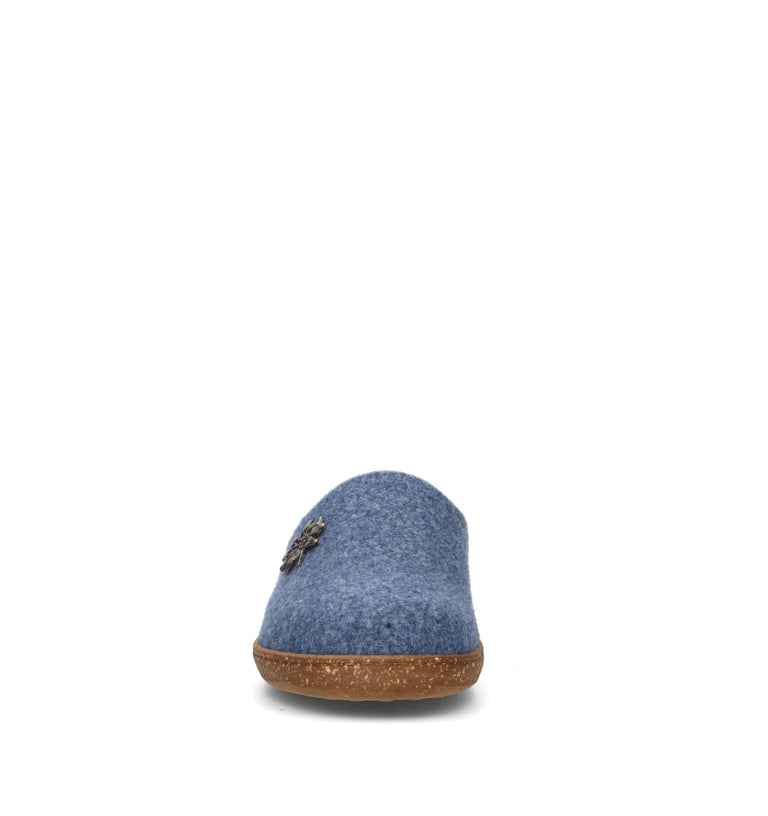 LE TIROLESI Pantofola donna denim in lana
