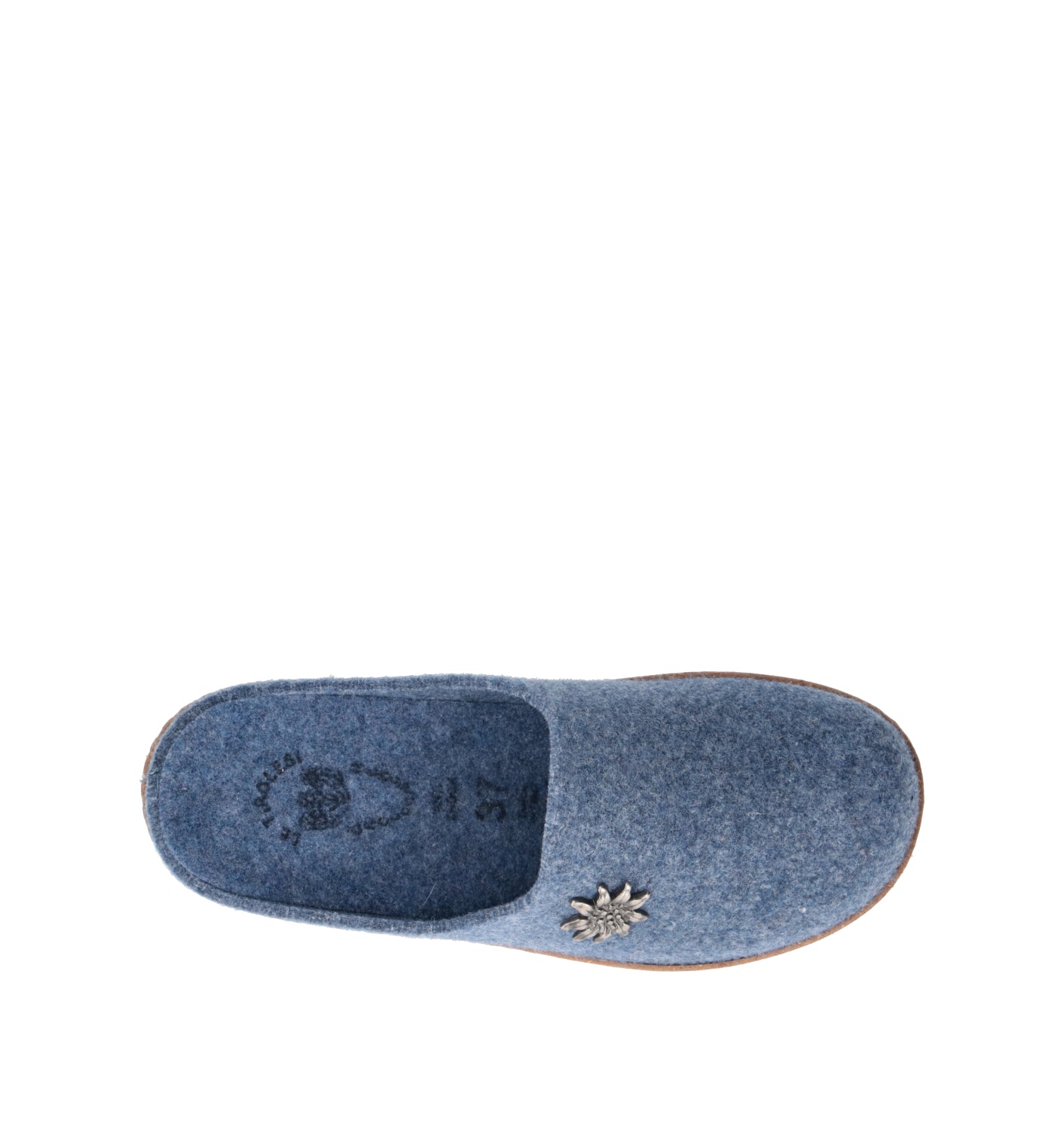 LE TIROLESI Pantofola donna denim in lana