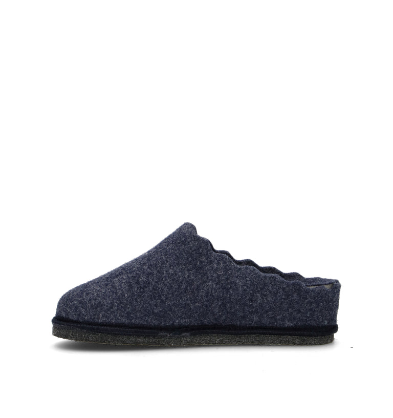 LE TIROLESI Pantofola donna blu in lana