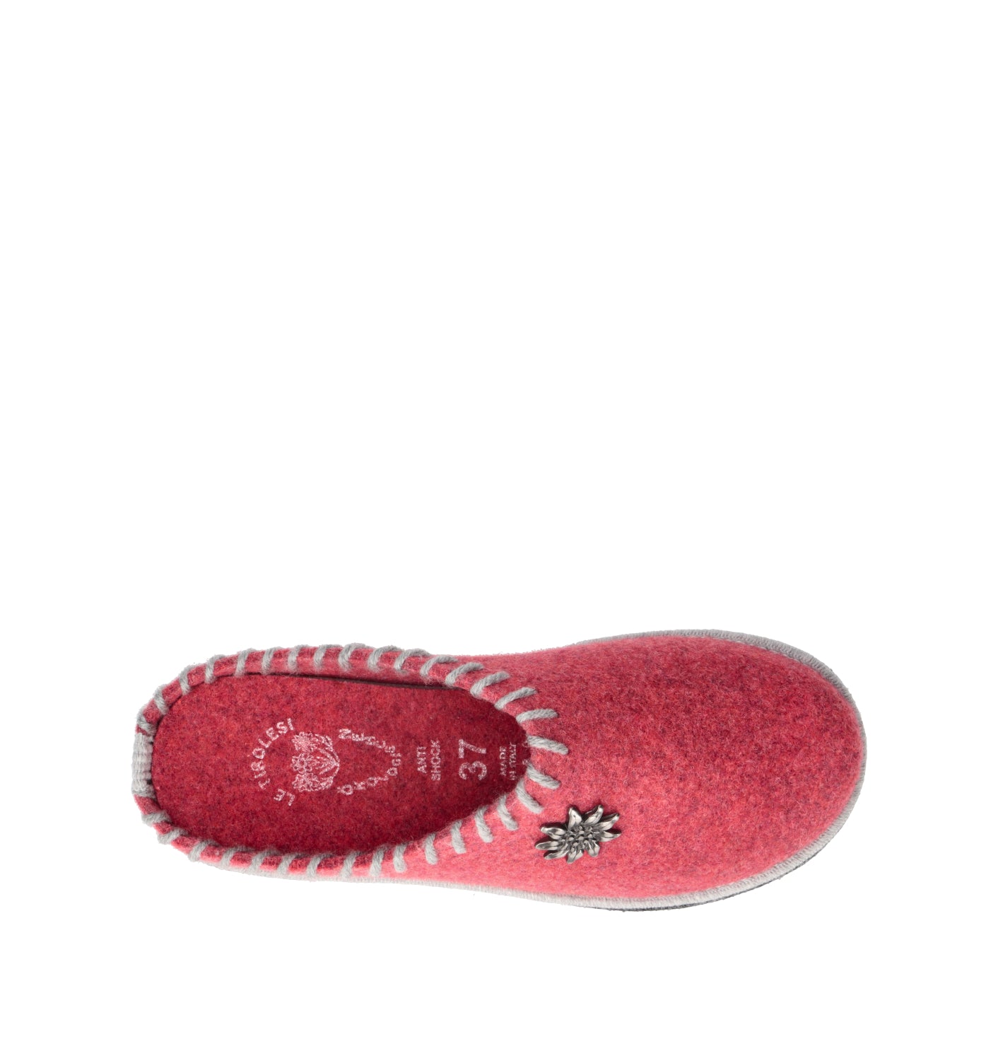 LE TIROLESI Pantofola donna rossa