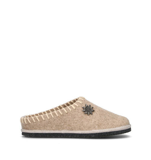LE TIROLESI Pantofola donna beige