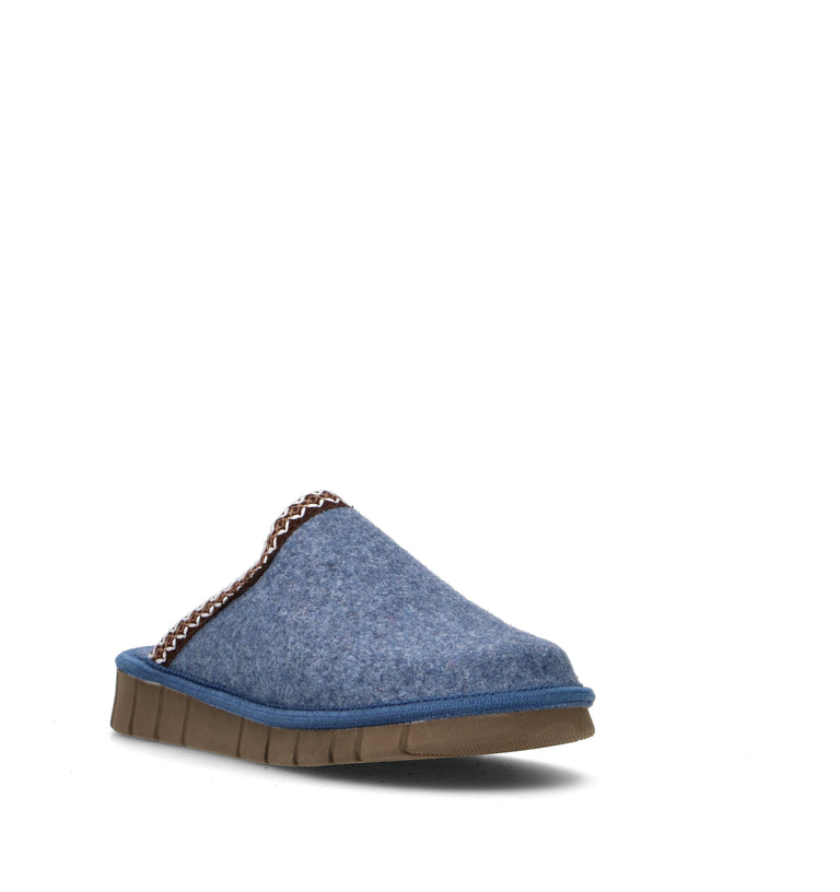 LE TIROLESI Pantofola donna blu