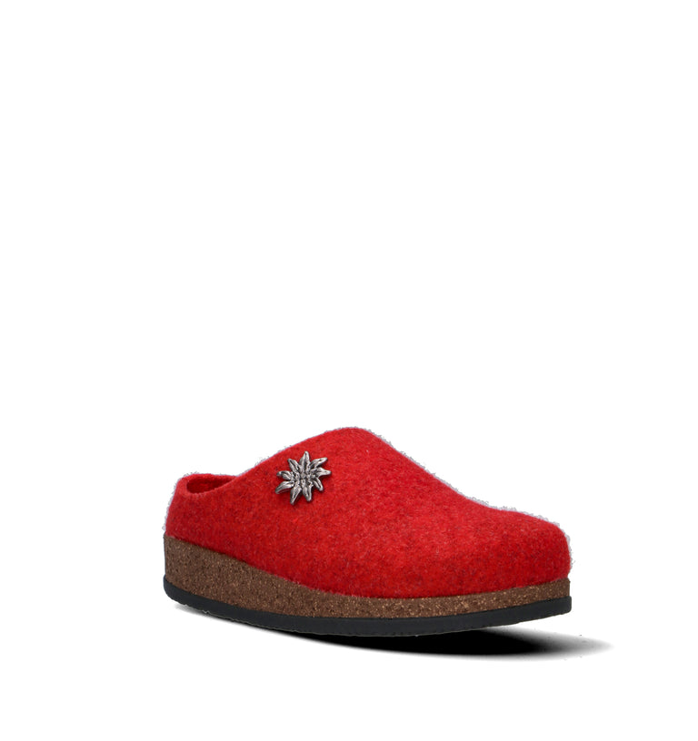 LE TIROLESI Pantofola donna rossa