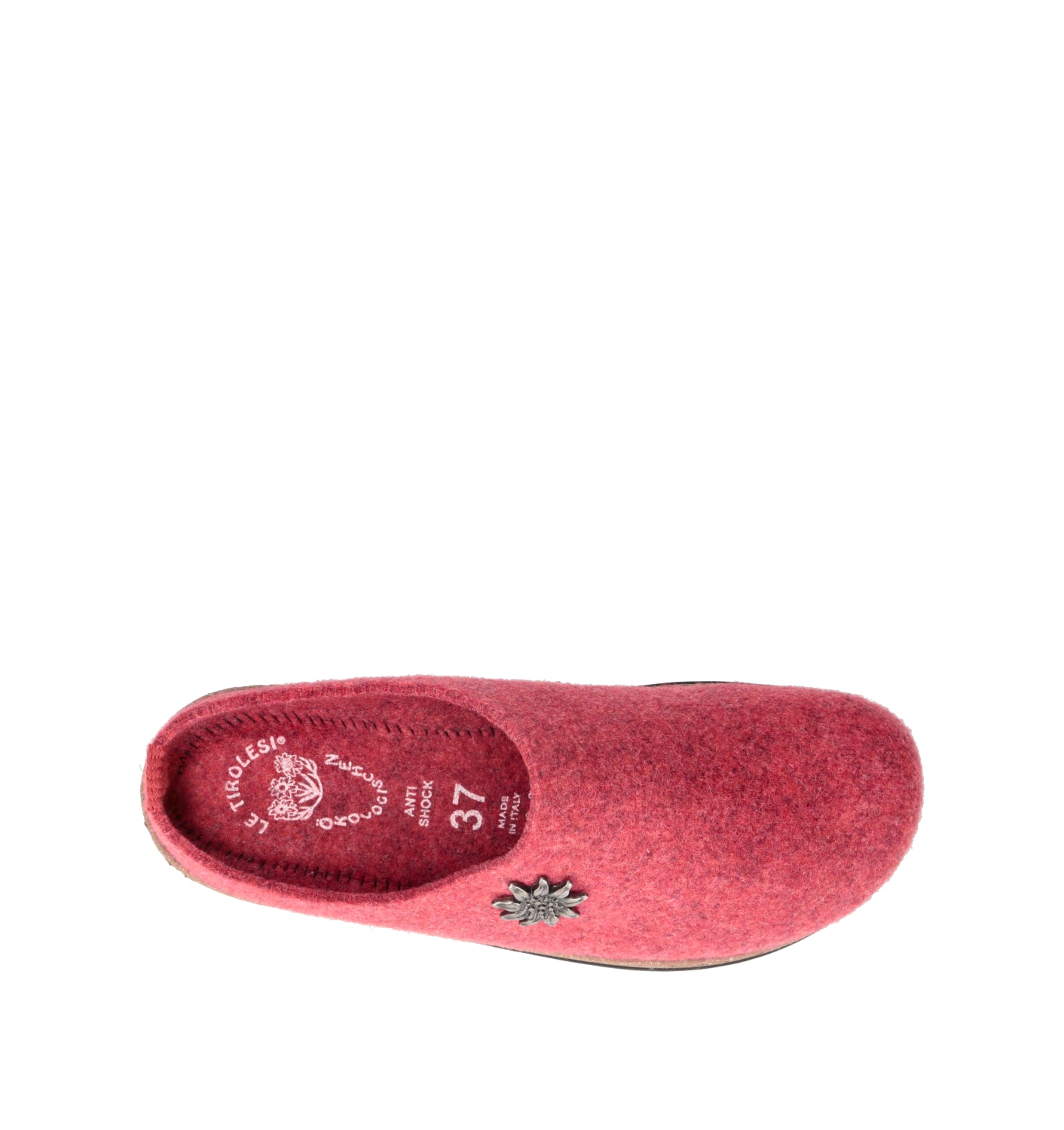 LE TIROLESI Pantofola donna rossa
