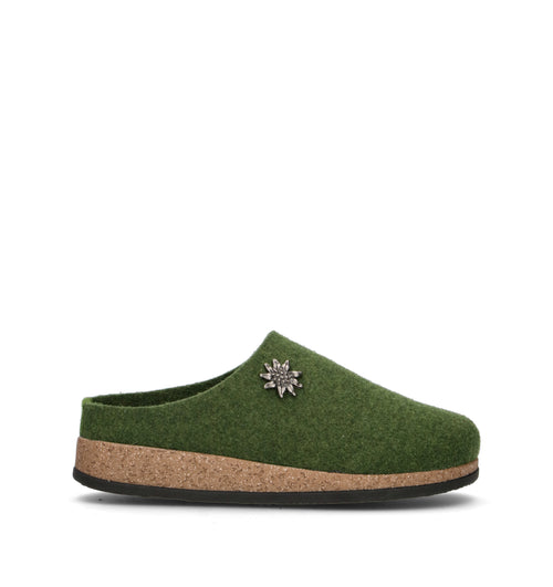 LE TIROLESI Pantofola donna verde