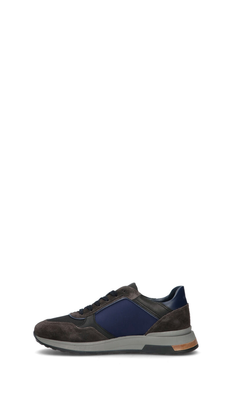 LA MARTINA Sneaker uomo grigia/blu in suede