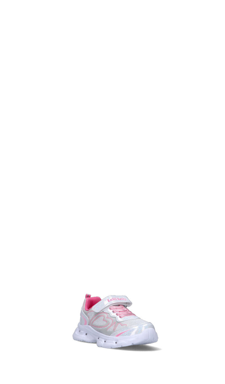 LELLI KELLY Sneaker bimba argento/rosa con luci