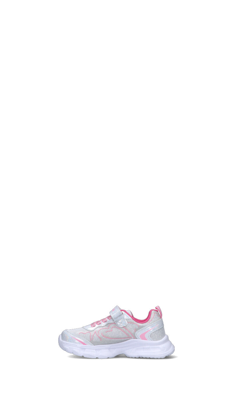 LELLI KELLY Sneaker bimba argento/rosa con luci