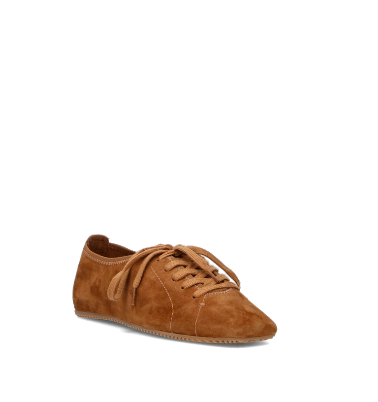 LOAFER Stringata donna cuoio in suede