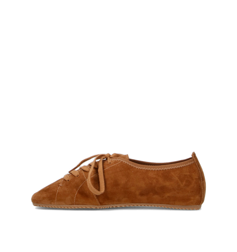 LOAFER Stringata donna cuoio in suede