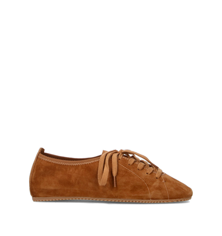 LOAFER Stringata donna cuoio in suede