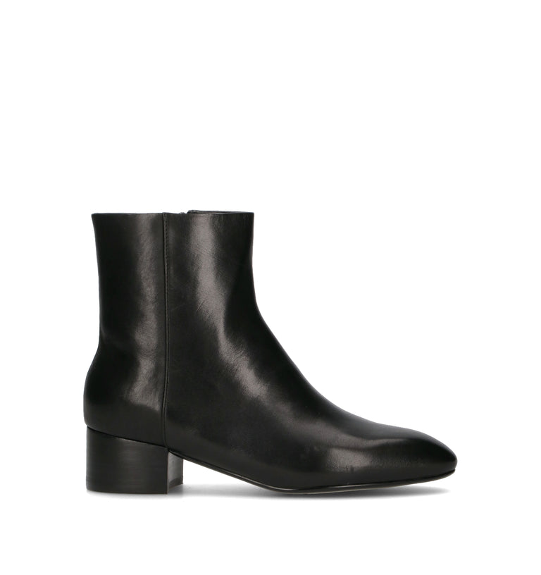 LOAFER Tronchetto donna nero in pelle