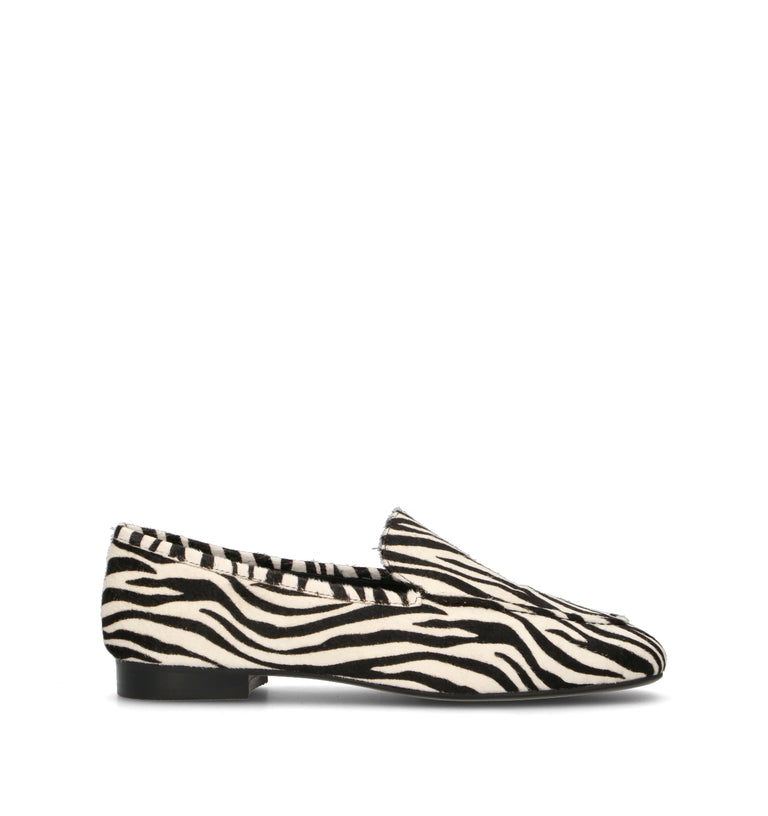 LOAFER Mocassino donna zebrata in cavallino