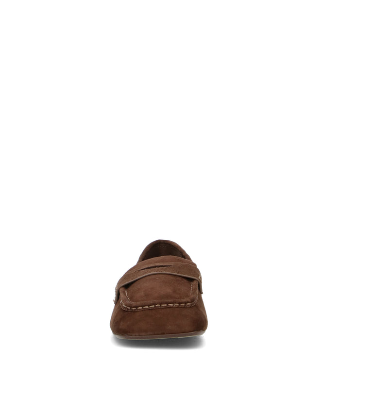 LOAFER Mocassino donna marrone in suede