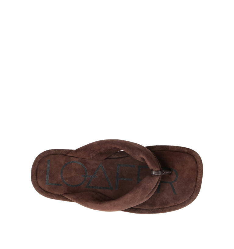 LOAFER Ciabatta donna marrone in suede