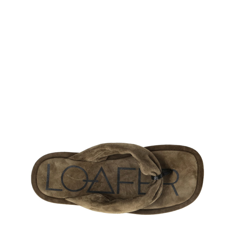 LOAFER Ciabatta donna militare in suede