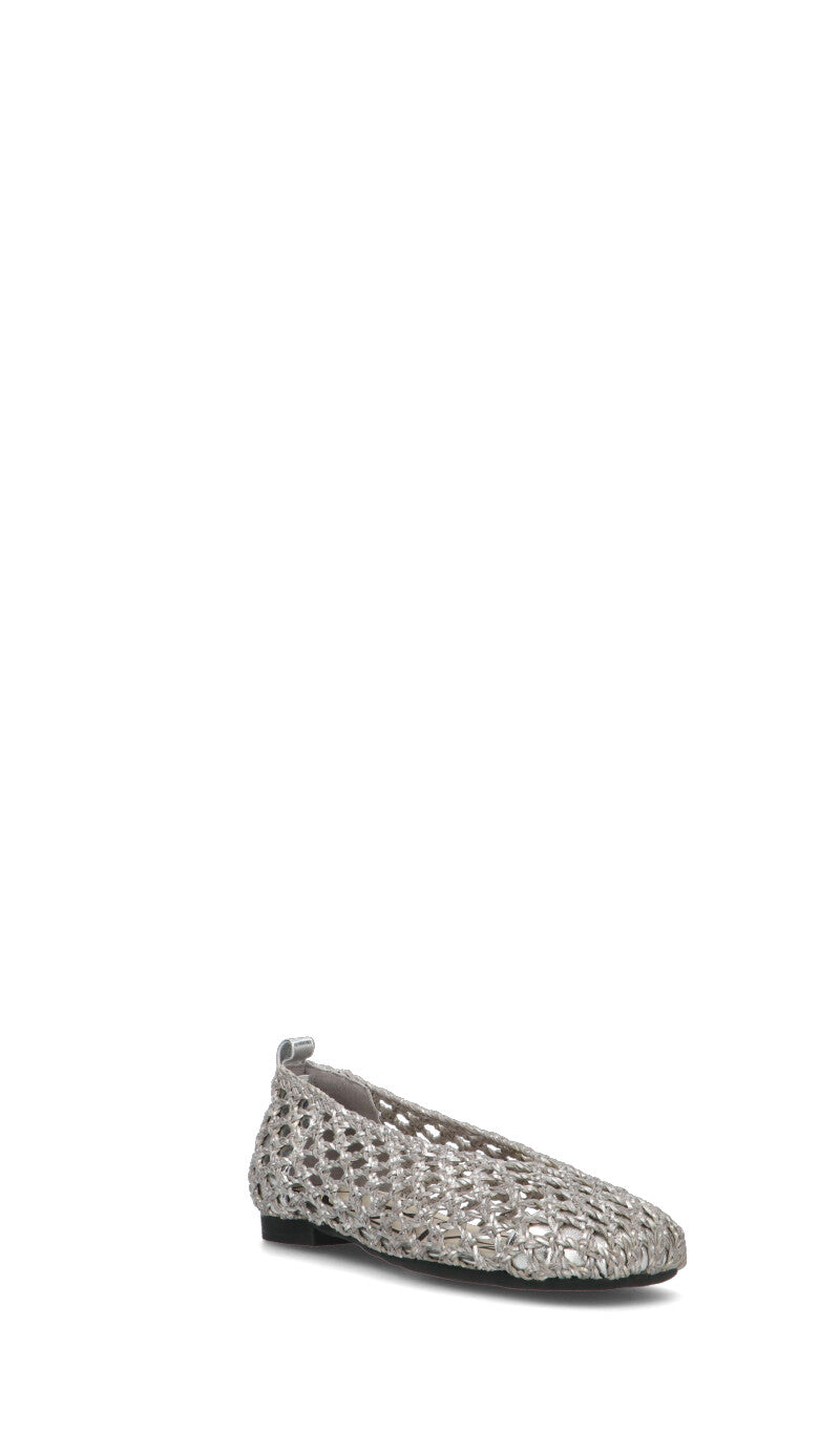 LOAFER Ballerina donna argento in pelle