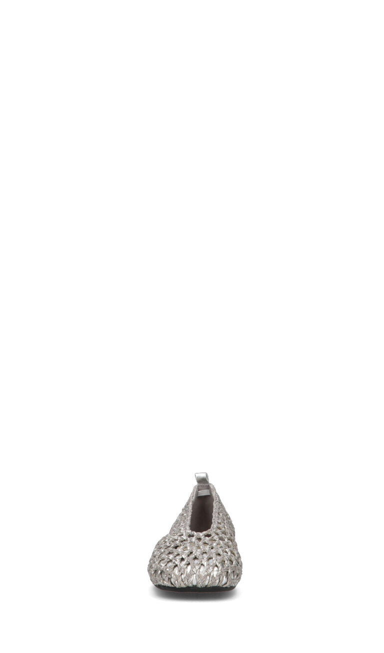 LOAFER Ballerina donna argento in pelle