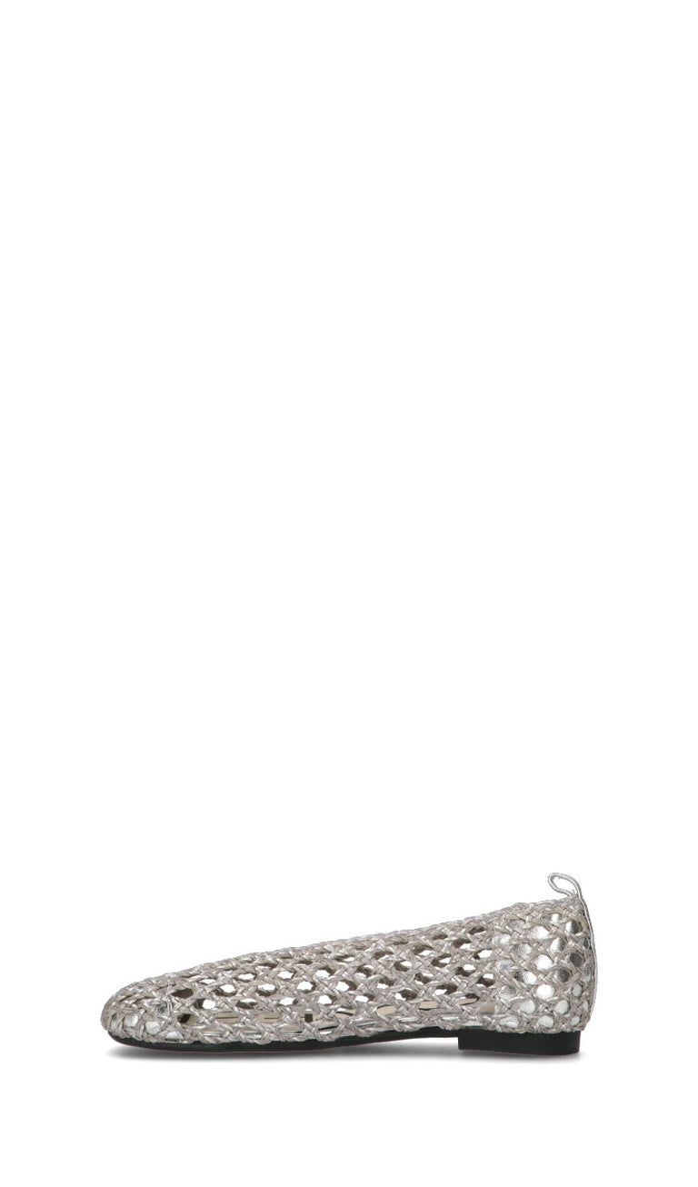 LOAFER Ballerina donna argento in pelle