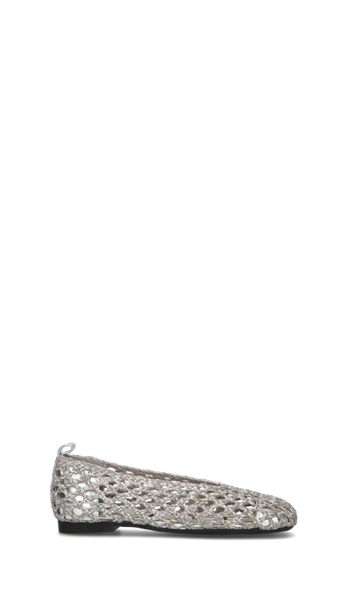 LOAFER Ballerina donna argento in pelle