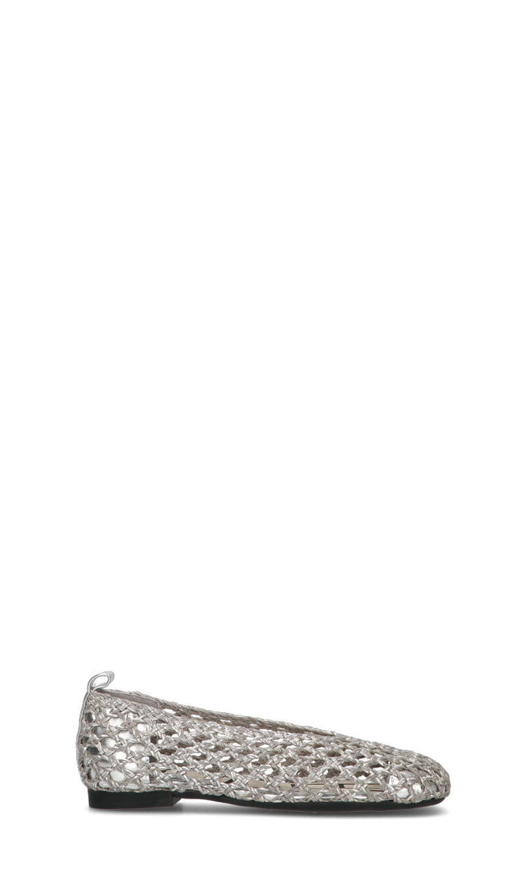 LOAFER Ballerina donna argento in pelle