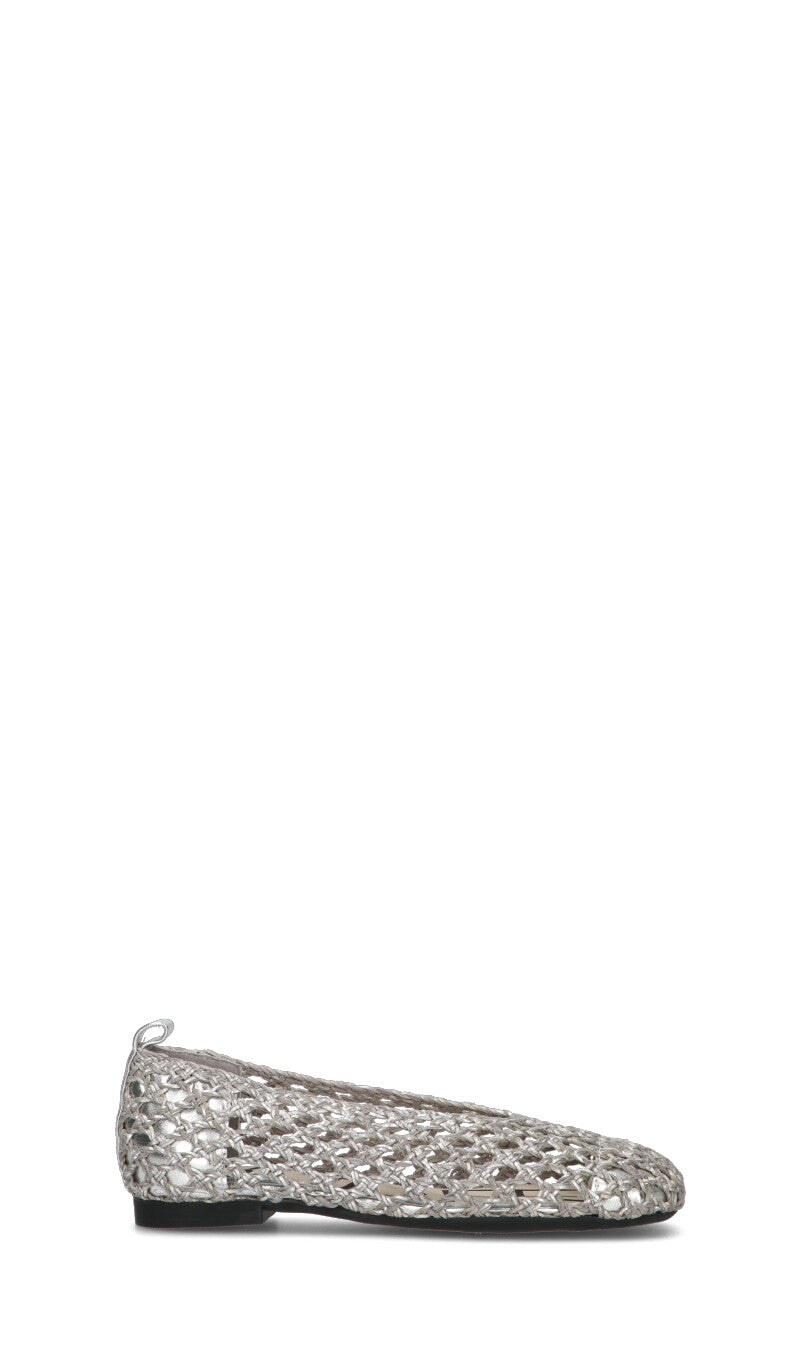 LOAFER Ballerina donna argento in pelle