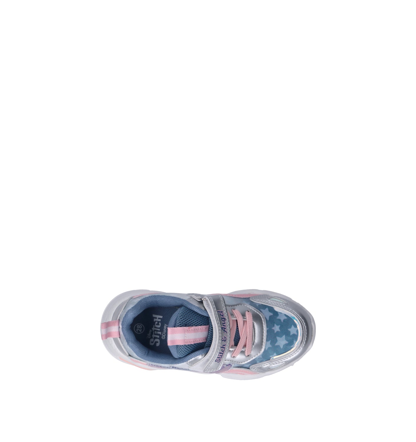 DISNEY Sneaker bimba argento con luci