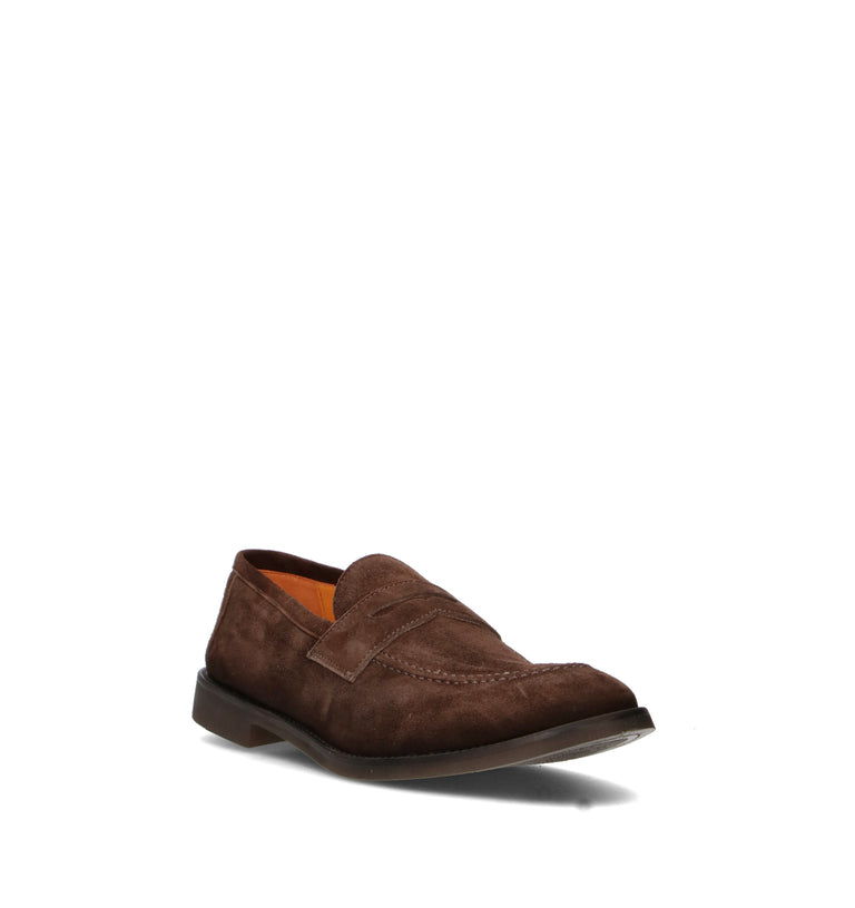 LORENZO TERRA Mocassino uomo testa di moro in suede