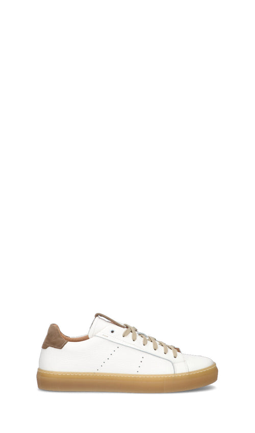 LORENZO TERRA Sneaker uomo bianca/blu in pelle
