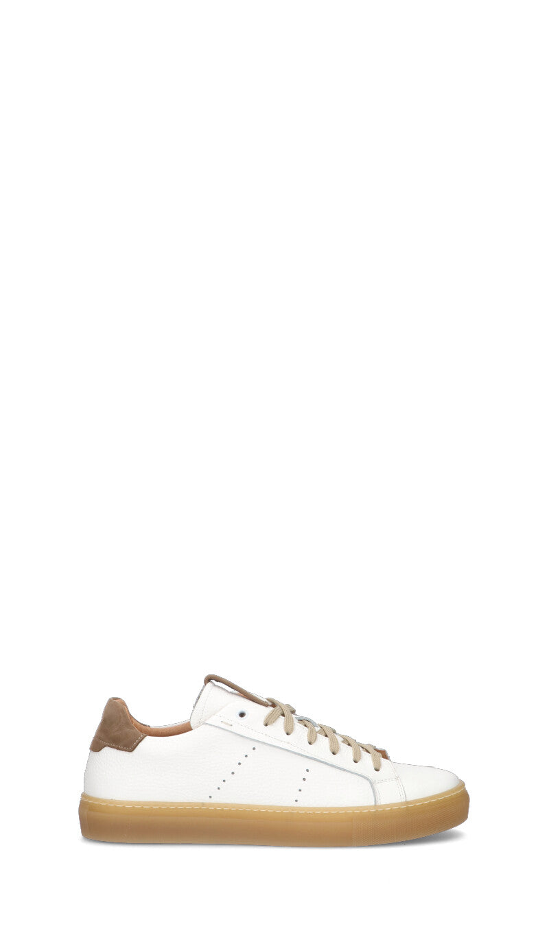LORENZO TERRA Sneaker uomo bianca/blu in pelle