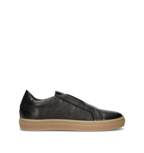 LORENZO TERRA Sneaker uomo nera in pelle