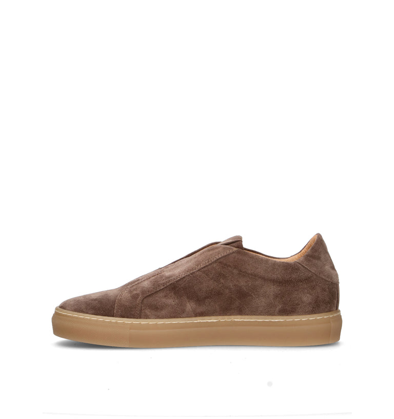 LORENZO TERRA Sneaker uomo marrone in suede