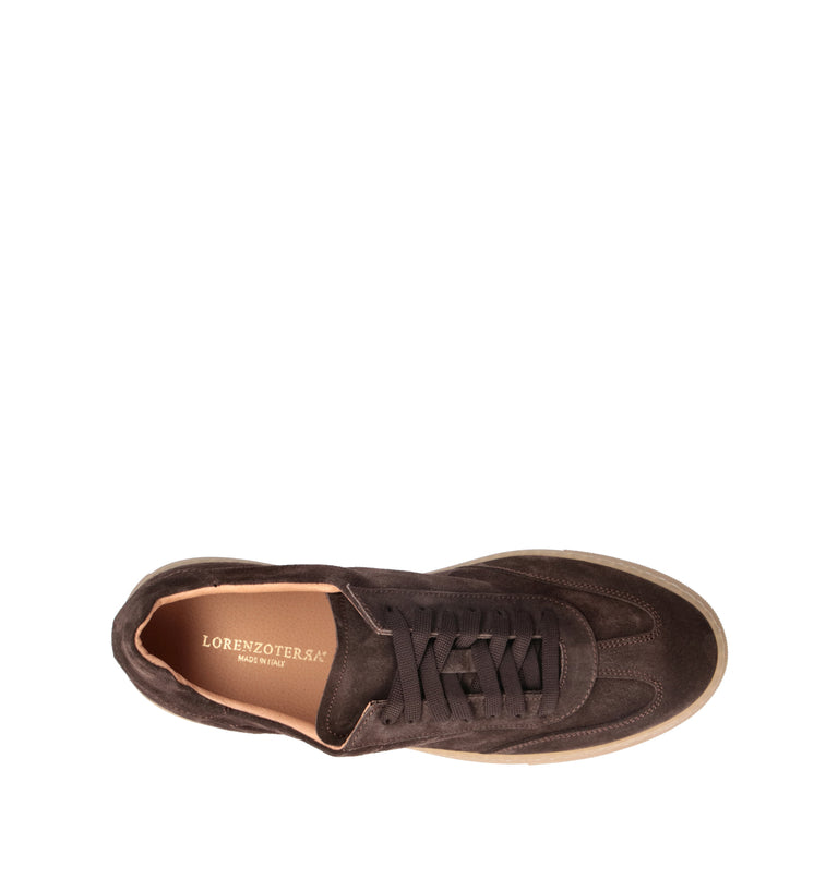 LORENZO TERRA Sneaker uomo testa di moro in suede