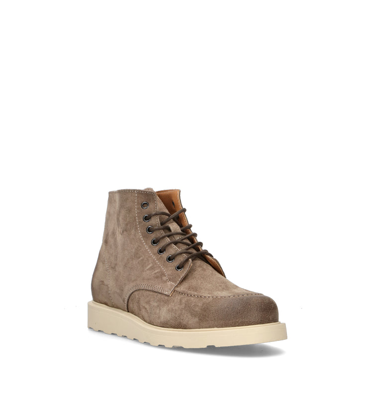 LORENZO TERRA Polacco uomo taupe in suede