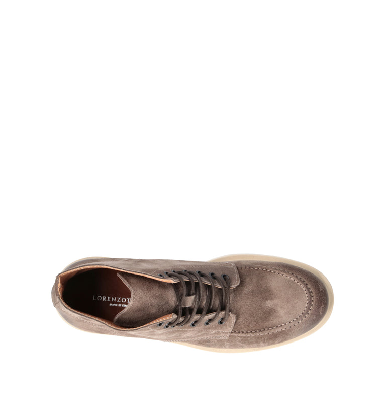 LORENZO TERRA Polacco uomo taupe in suede