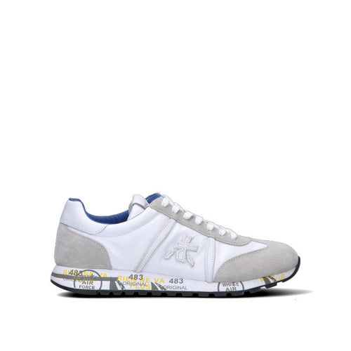 PREMIATA Sneaker uomo bianca/blu in suede